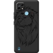 Черный чехол BoxFace Realme C21 Lion