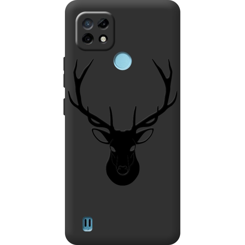 Черный чехол BoxFace Realme C21 Deer