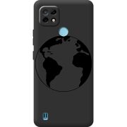 Черный чехол BoxFace Realme C21 Earth