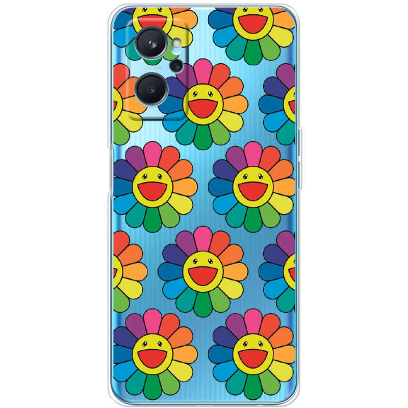 Прозрачный чехол BoxFace Realme 9i Hippie Flowers