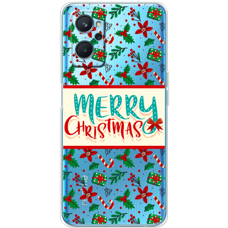 Прозрачный чехол BoxFace Realme 9i Vintage Christmas Pattern