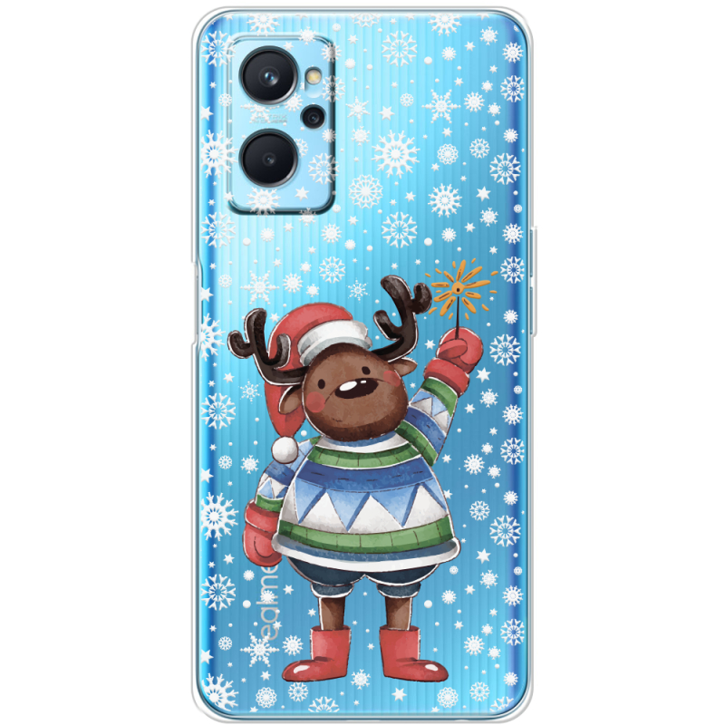 Прозрачный чехол BoxFace Realme 9i Christmas Deer with Snow