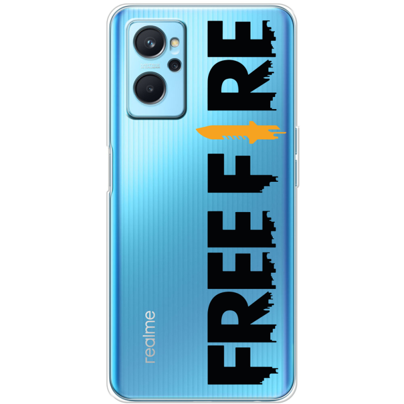 Прозрачный чехол BoxFace Realme 9i Free Fire Black Logo