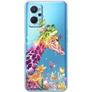 Прозрачный чехол BoxFace Realme 9i Colorful Giraffe