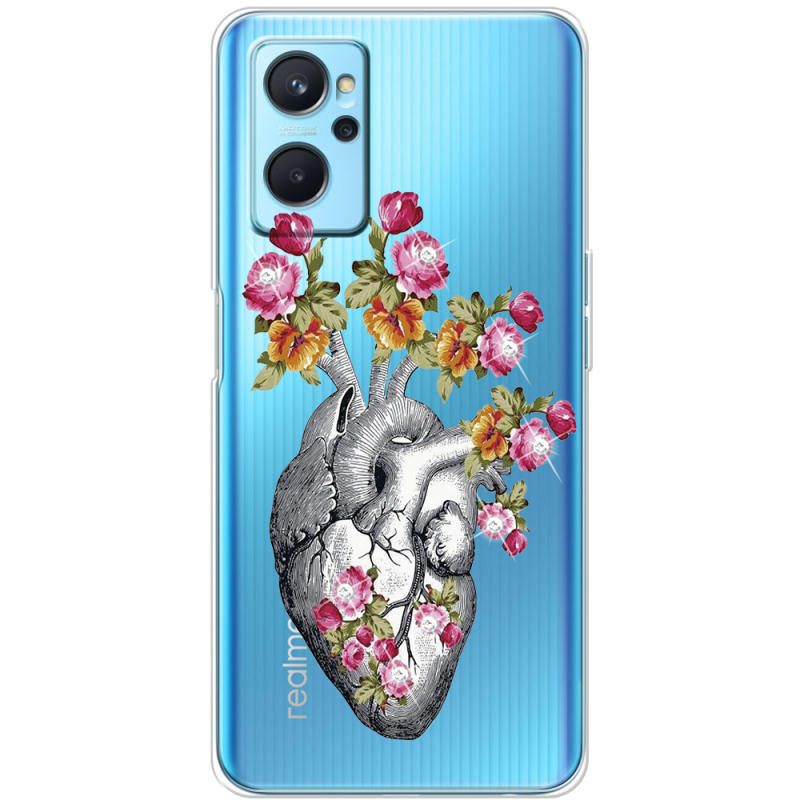 Чехол со стразами Realme 9i Heart