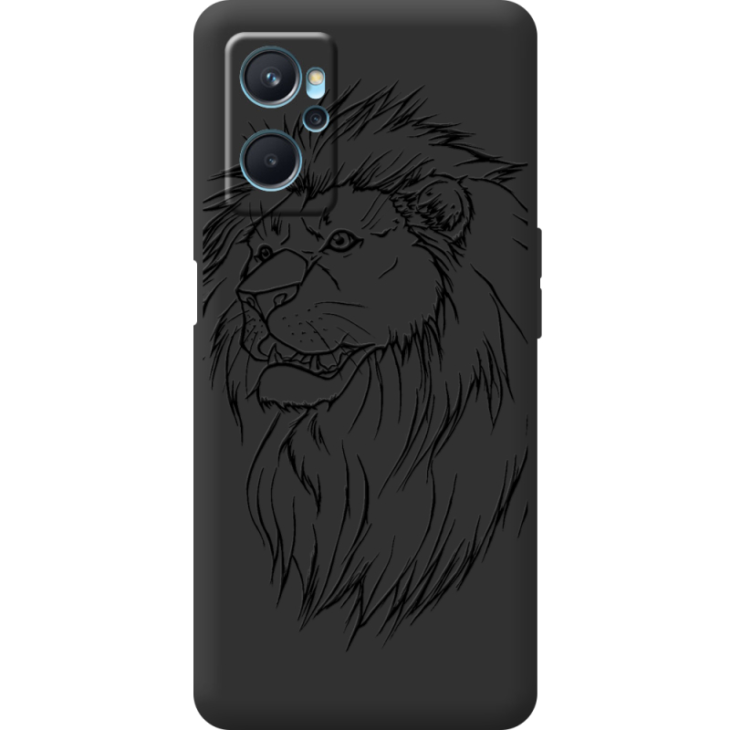 Черный чехол BoxFace Realme 9i Lion