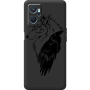 Черный чехол BoxFace Realme 9i Wolf and Raven