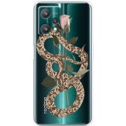 Прозрачный чехол BoxFace Realme 9 Pro Glamor Snake