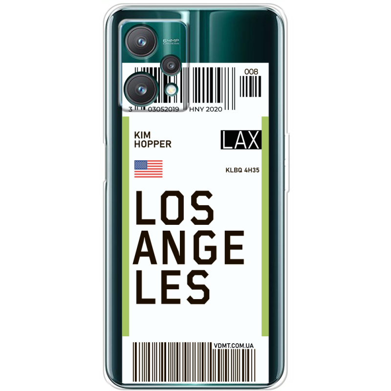 Прозрачный чехол BoxFace Realme 9 Pro Ticket Los Angeles