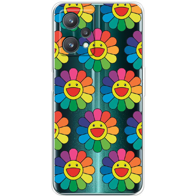 Прозрачный чехол BoxFace Realme 9 Pro Hippie Flowers