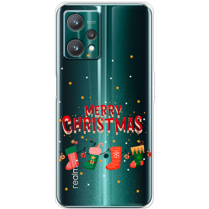 Прозрачный чехол BoxFace Realme 9 Pro Merry Christmas