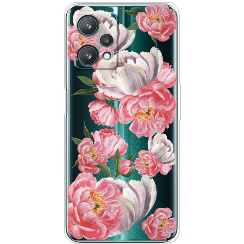 Прозрачный чехол BoxFace Realme 9 Pro Peony Watercolor Style