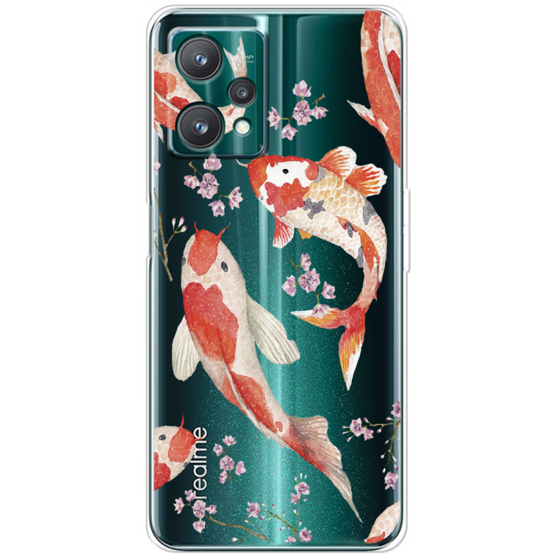 Прозрачный чехол BoxFace Realme 9 Pro Japanese Koi Fish