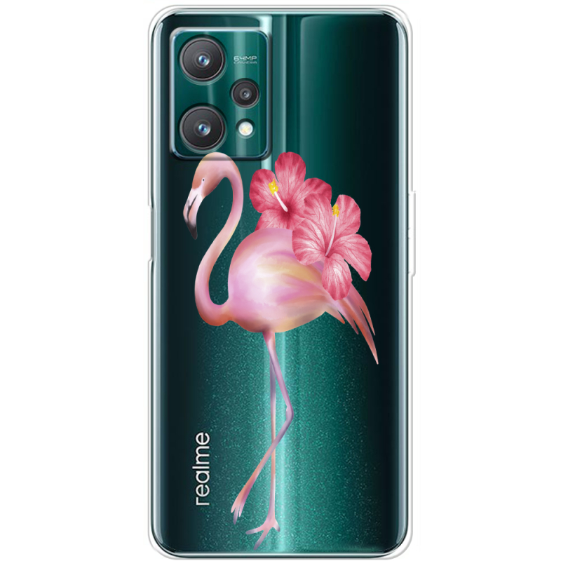 Прозрачный чехол BoxFace Realme 9 Pro Floral Flamingo