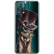 Прозрачный чехол BoxFace Realme 9 Pro Steampunk Cat