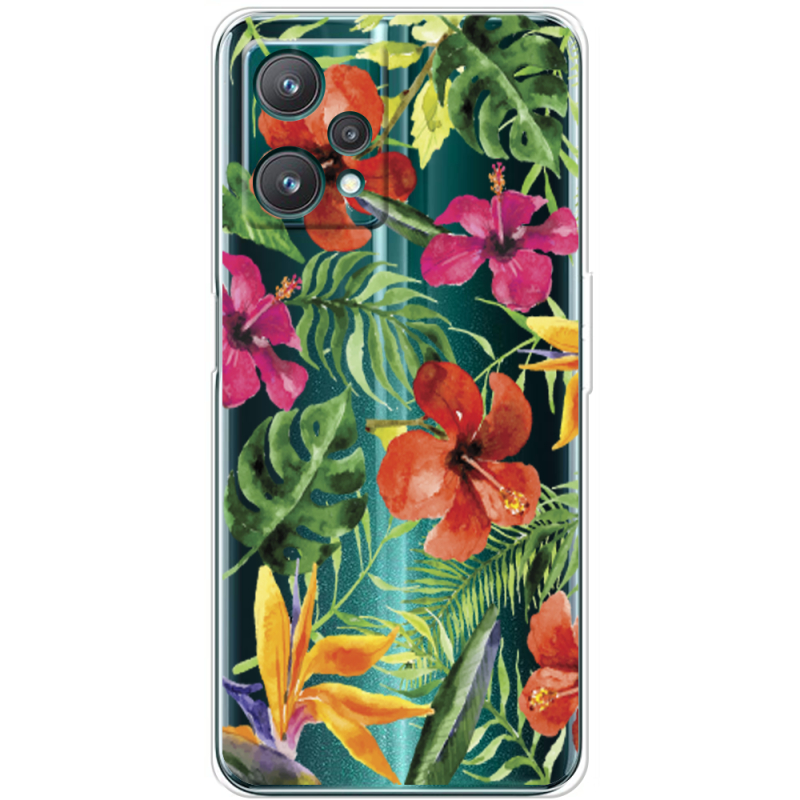 Прозрачный чехол BoxFace Realme 9 Pro Tropical Flowers