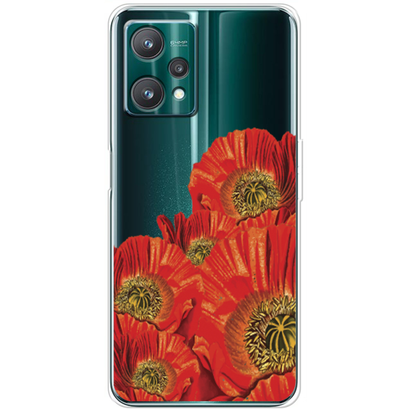 Прозрачный чехол BoxFace Realme 9 Pro Red Poppies