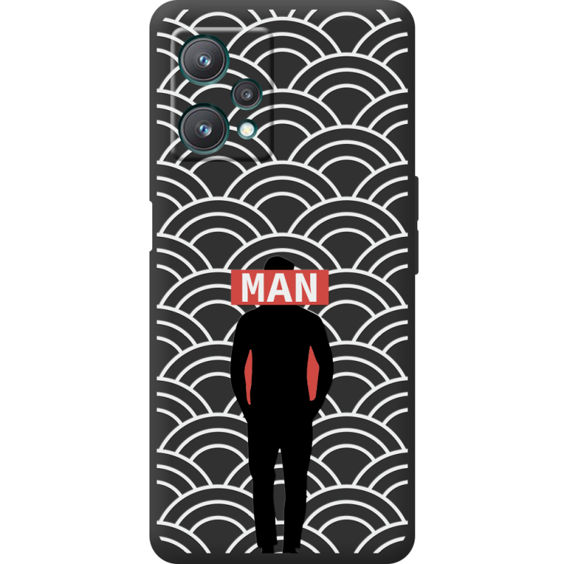 Черный чехол BoxFace Realme 9 Pro Man Pattern