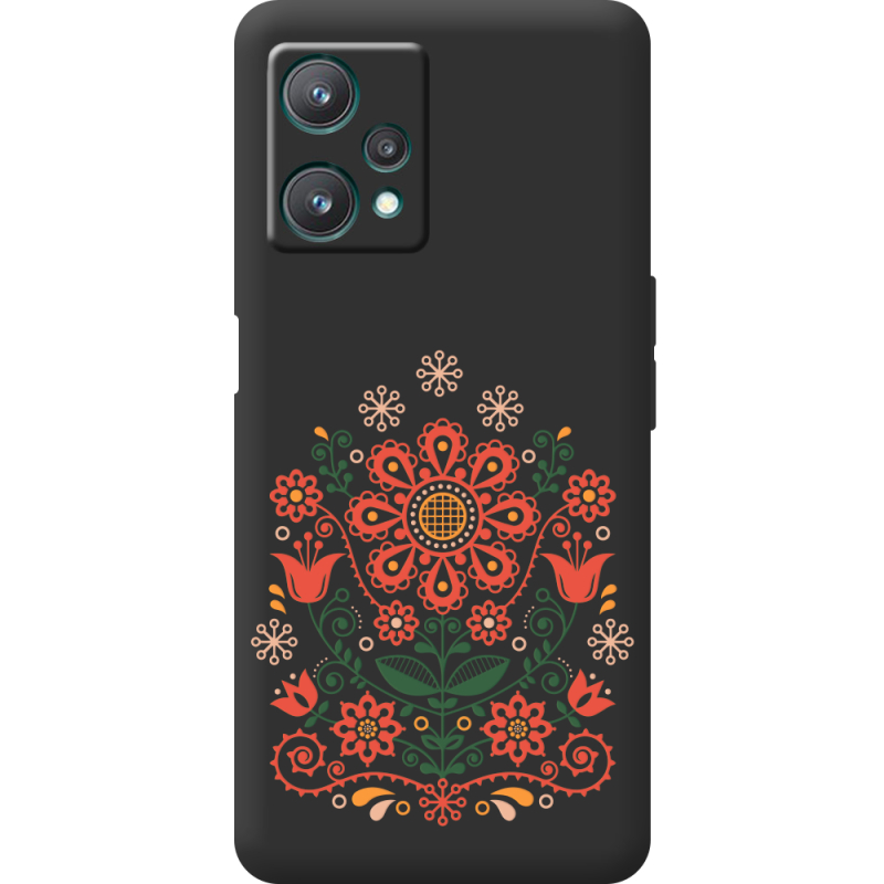 Черный чехол BoxFace Realme 9 Pro Ukrainian Ornament