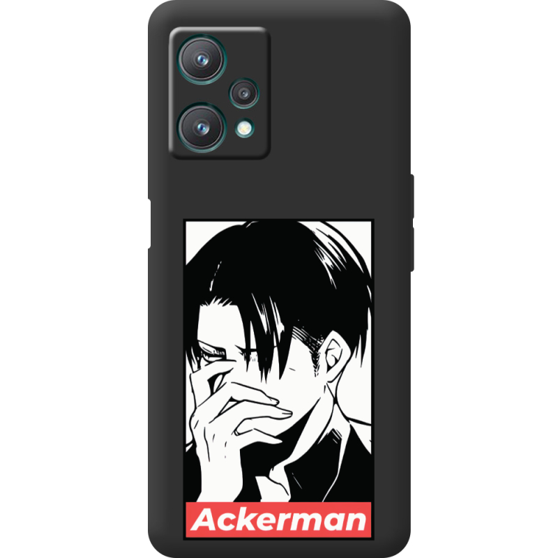 Черный чехол BoxFace Realme 9 Pro Attack On Titan - Ackerman