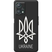 Черный чехол BoxFace Realme 9 Pro Тризуб монограмма ukraine