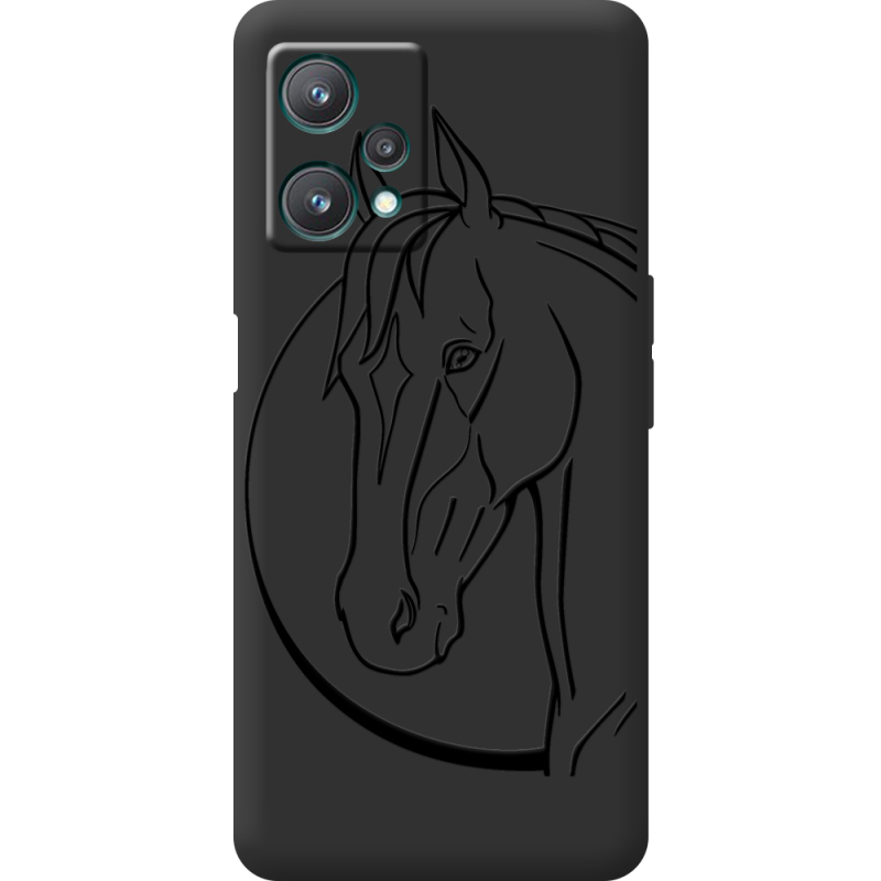 Черный чехол BoxFace Realme 9 Pro Horse