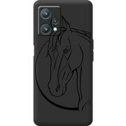 Черный чехол BoxFace Realme 9 Pro Horse