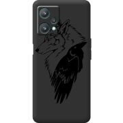 Черный чехол BoxFace Realme 9 Pro Wolf and Raven