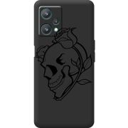 Черный чехол BoxFace Realme 9 Pro Skull and Roses