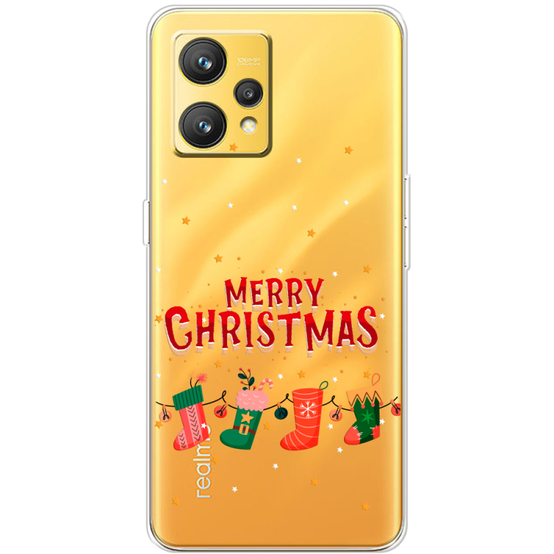 Прозрачный чехол BoxFace Realme 9 Merry Christmas