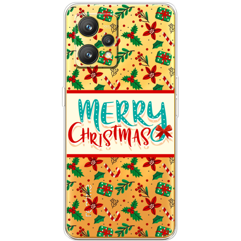 Прозрачный чехол BoxFace Realme 9 Vintage Christmas Pattern