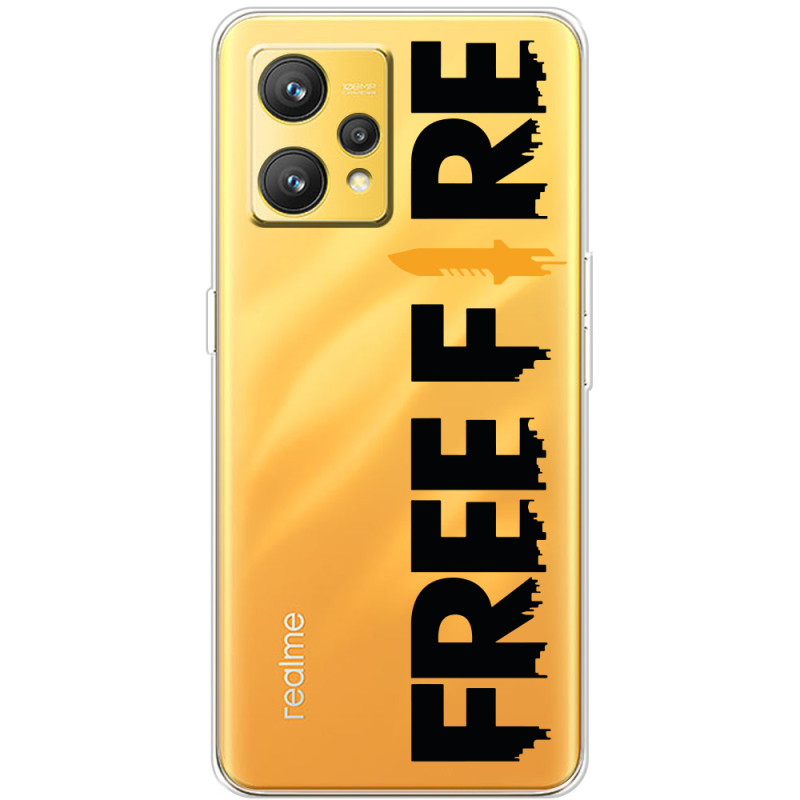 Прозрачный чехол BoxFace Realme 9 Free Fire Black Logo