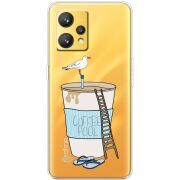 Прозрачный чехол BoxFace Realme 9 Segull in Cofee Pool