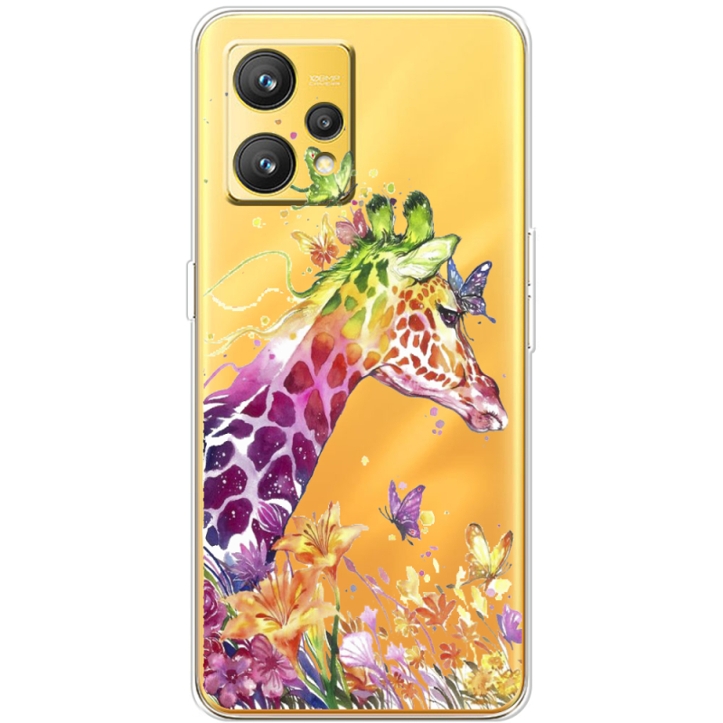 Прозрачный чехол BoxFace Realme 9 Colorful Giraffe