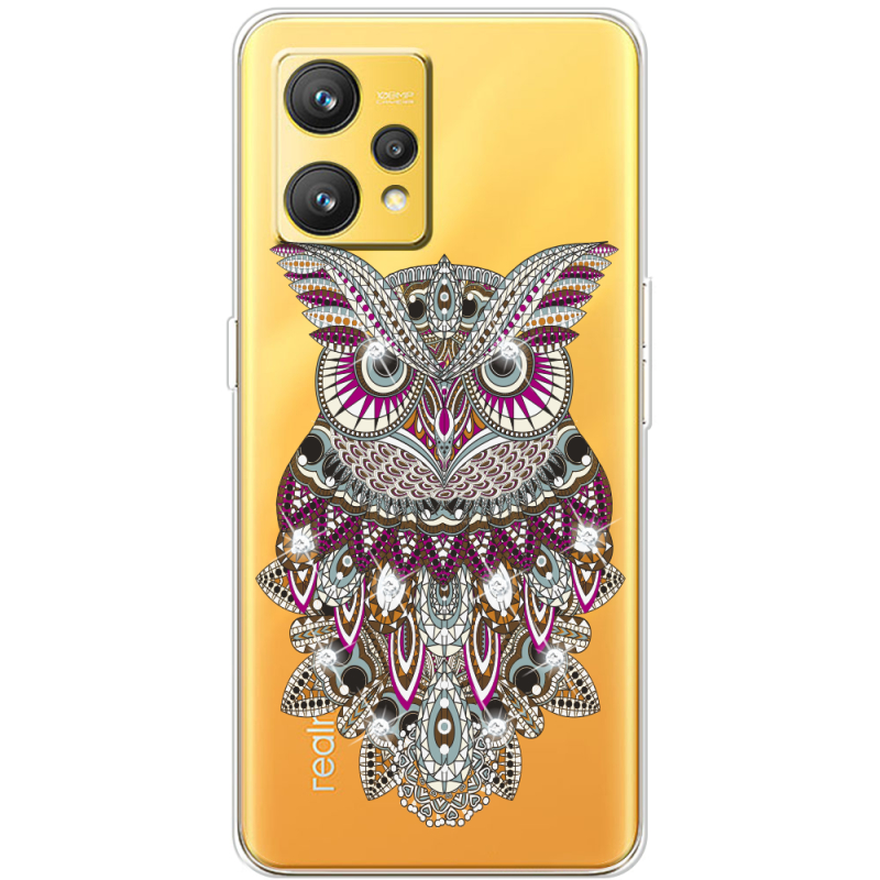 Чехол со стразами Realme 9 Owl