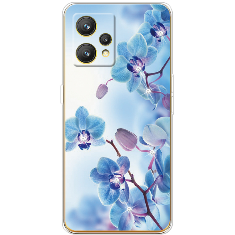 Чехол со стразами Realme 9 Orchids