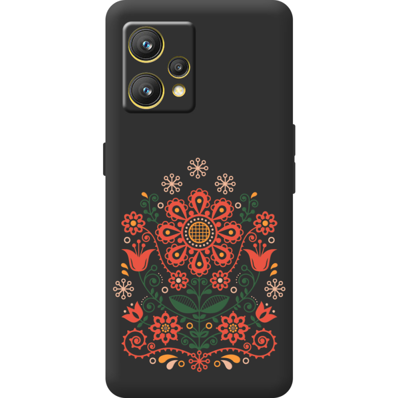 Черный чехол BoxFace Realme 9 Ukrainian Ornament