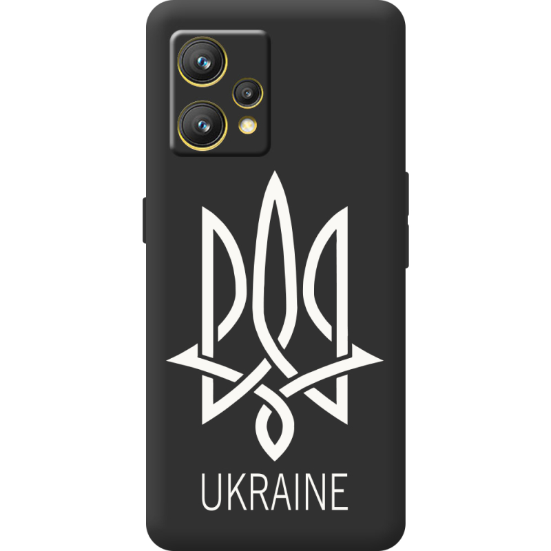 Черный чехол BoxFace Realme 9 Тризуб монограмма ukraine