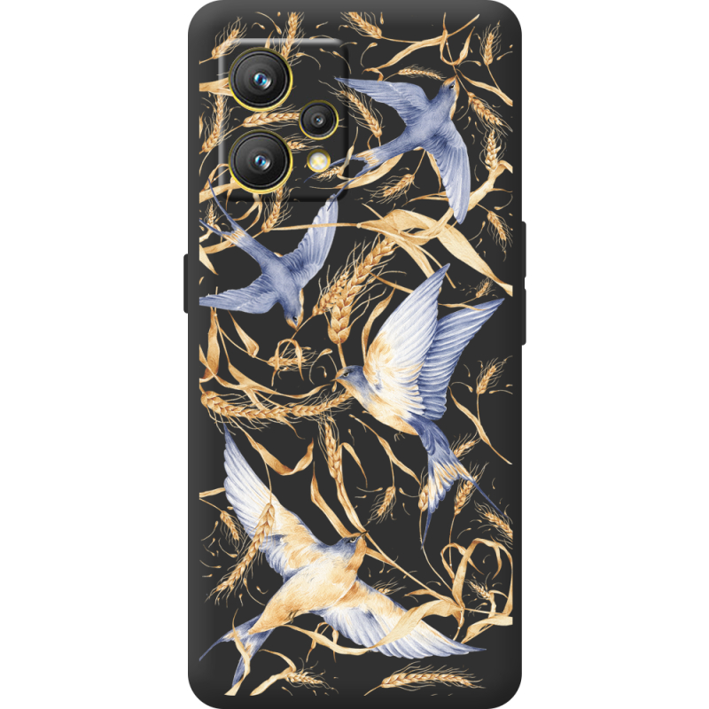 Черный чехол BoxFace Realme 9 Ластівки