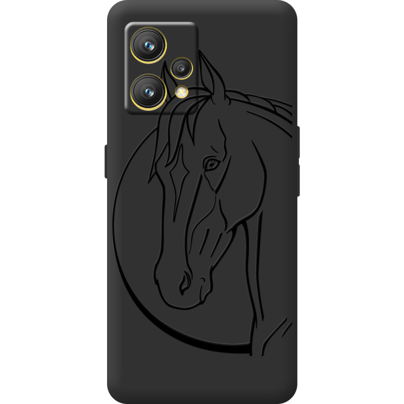 Черный чехол BoxFace Realme 9 Horse