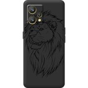 Черный чехол BoxFace Realme 9 Lion