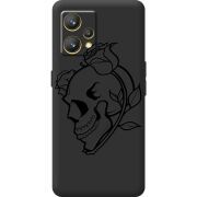 Черный чехол BoxFace Realme 9 Skull and Roses