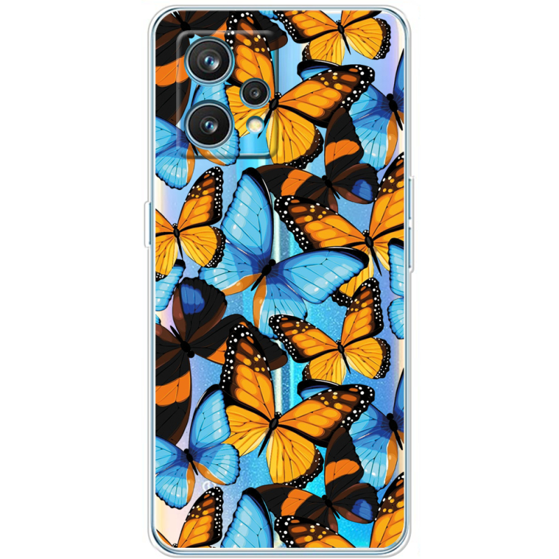 Прозрачный чехол BoxFace Realme 9 Pro Plus Butterfly Morpho