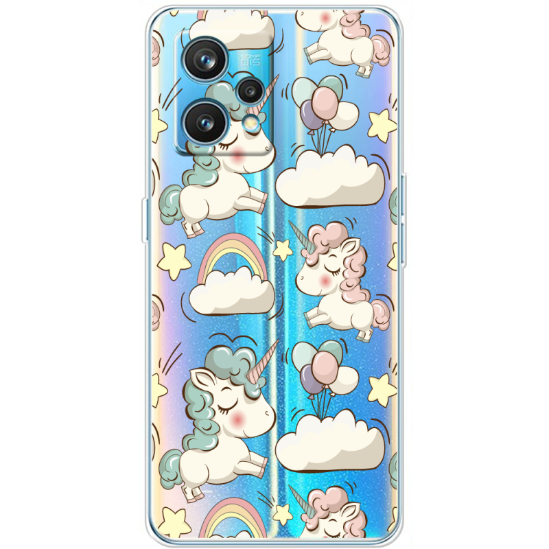 Прозрачный чехол BoxFace Realme 9 Pro Plus Unicorns
