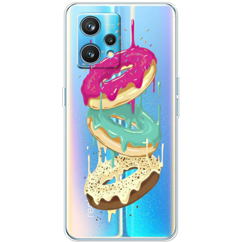 Прозрачный чехол BoxFace Realme 9 Pro Plus Donuts