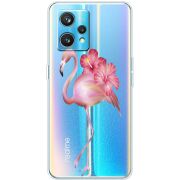 Прозрачный чехол BoxFace Realme 9 Pro Plus Floral Flamingo