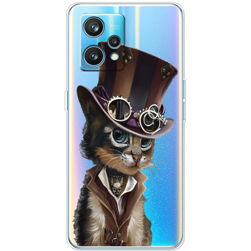 Прозрачный чехол BoxFace Realme 9 Pro Plus Steampunk Cat