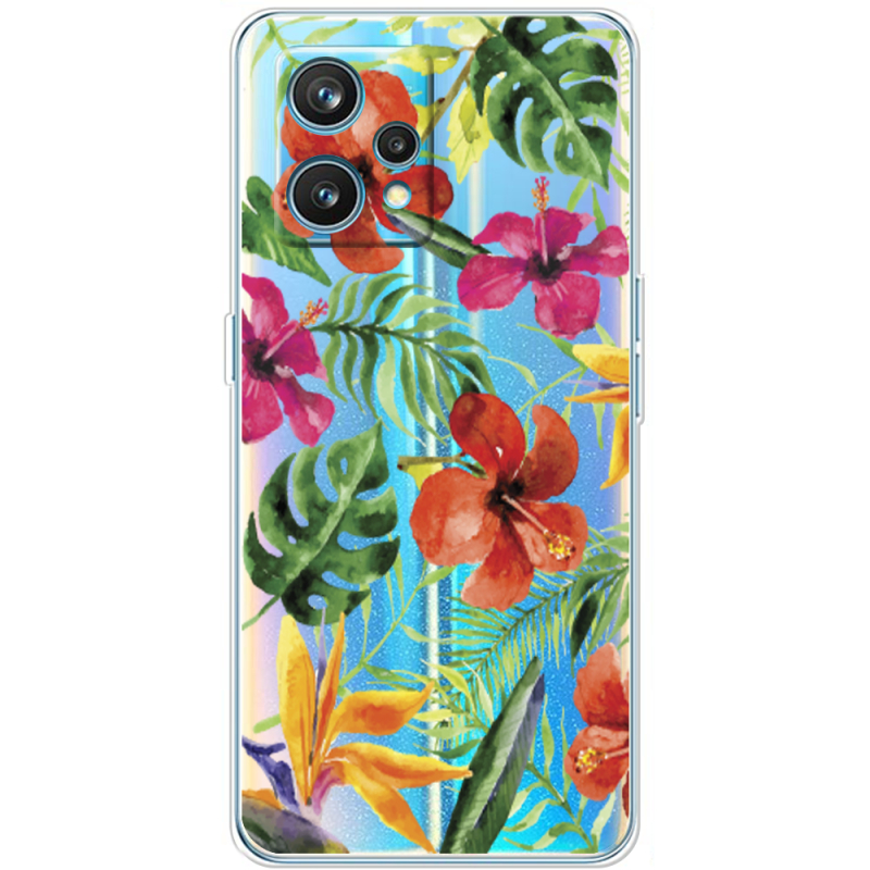 Прозрачный чехол BoxFace Realme 9 Pro Plus Tropical Flowers