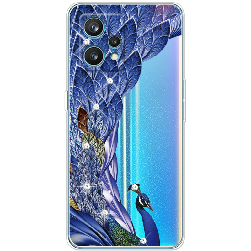 Чехол со стразами Realme 9 Pro Plus Peafowl