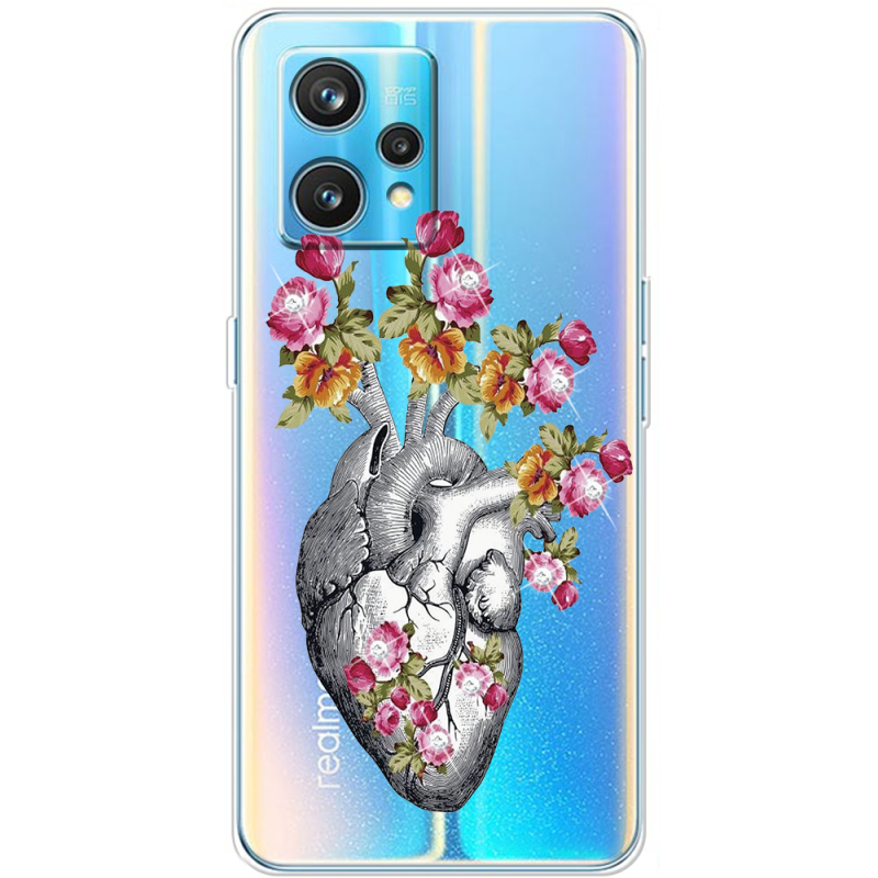 Чехол со стразами Realme 9 Pro Plus Heart